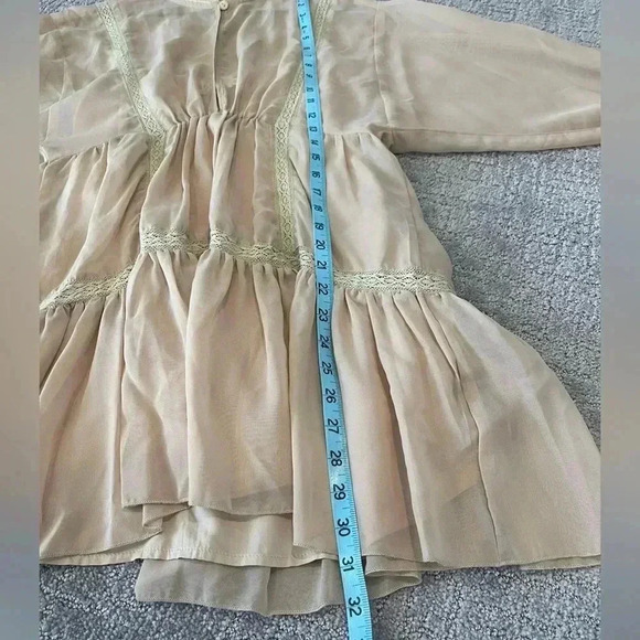 SNDY’S Coco Mini Dress From Revolve, Color Sand, Size US 4, Sheer With Slip - Picture 11 of 16